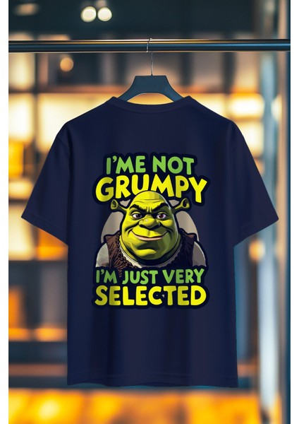 Shrek Im Not Grumpy %100 Pamuk Premium Kalite Sırt Baskılı T-Shirt