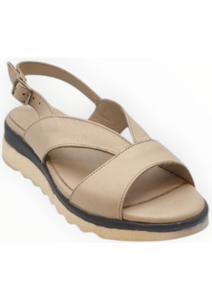 Kadın Hakiki Deri Topuklu Ayakkabı Bej - 39 fiyatları