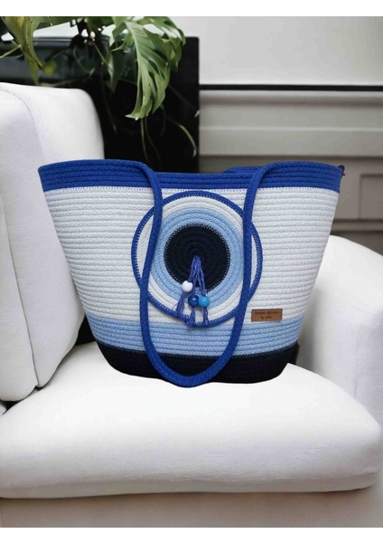 Hasır Omuz Çantası Plaj Çantası Günlük Çanta Handmade