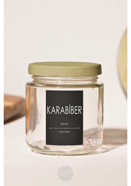 Baharat - Bakliyat - Kuruyemiş Kavanoz Etiketi - Suya Dayanıklı Sticker Model. Karadut