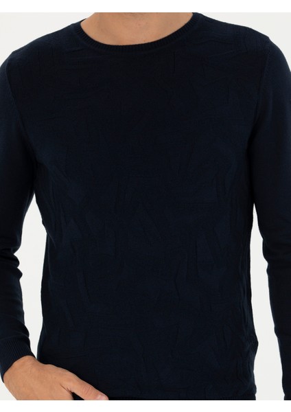 Erkek Sax Slim Fit Bisiklet Yaka Triko Kazak 50241779-VR045