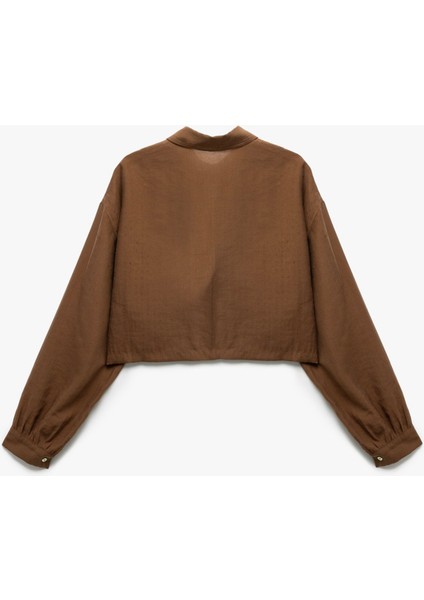 Kadın x Sima Tarkan - Kapaklı Cep Detaylı Modal Kumaş Uzun Kollu Klasik Yaka Gömlek 5SAK60082EW indirimleri