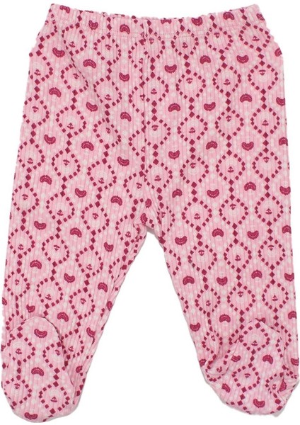 Kız Bebek Fuşya Pembe Omuzları Fırfırlı Kalp Desenli 3'lü Tek Alt Set - 1015347 modelleri