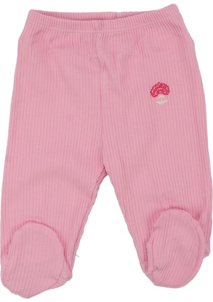 Kız Bebek Fuşya Pembe Omuzları Fırfırlı Kalp Desenli 3'lü Tek Alt Set - 1015347 fırsatları