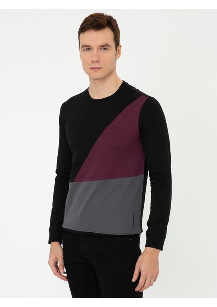 Erkek Siyah Slim Fit Sweatshirt 50246000-VR046