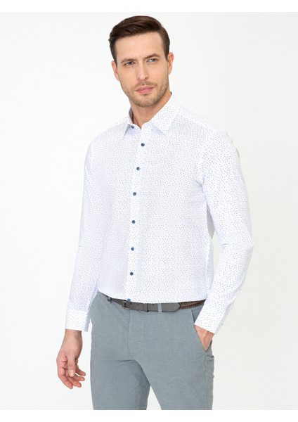 Erkek Beyaz Slim Fit Uzun Kollu Gömlek 50247575-VR013 modelleri