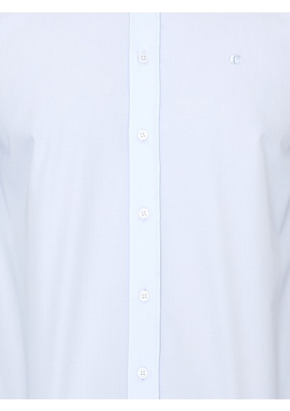 Erkek Açık Mavi Slim Fit Uzun Kollu Basic Gömlek 50250885-VR003