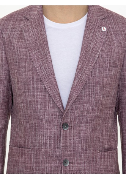 Erkek Bordo Ex. Slim Fit Ceket 50248782-VR014
