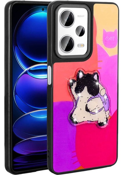 Xiaomi Redmi Note 12 Pro 5g Uyumlu Ikonik Figürlü Kabartmalı Parlayan Kapak Kılıf