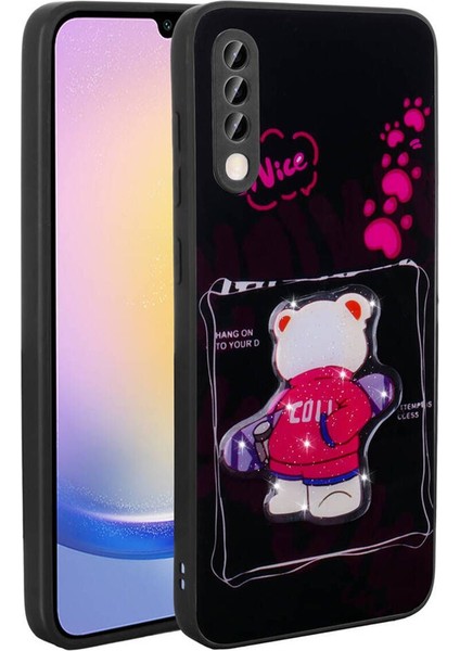 Samsung Galaxy A70 Uyumlu Ikonik Figürlü Kabartmalı Parlayan Kapak Kılıf
