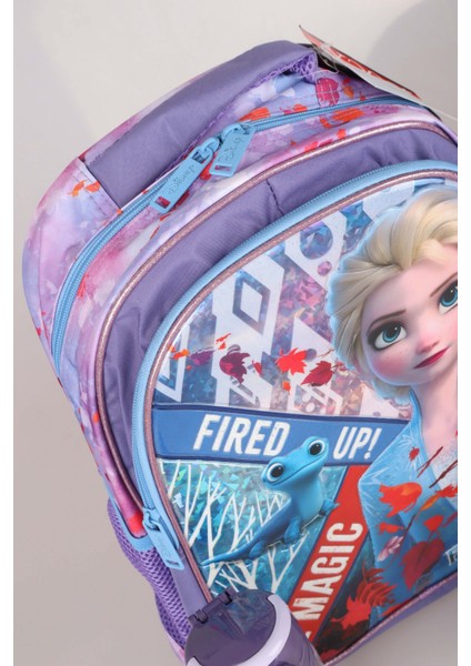 Dekomus Lisanslı Elsa Frozen Salto Ice Magıc "okul Çantası,beslenme Kabı ve 500 ml Trıtan Matara Okul Seti indirimleri