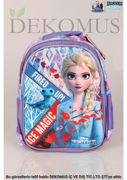 Dekomus Lisanslı Elsa Frozen Salto Ice Magıc "okul Çantası,beslenme Kabı ve 500 ml Trıtan Matara Okul Seti