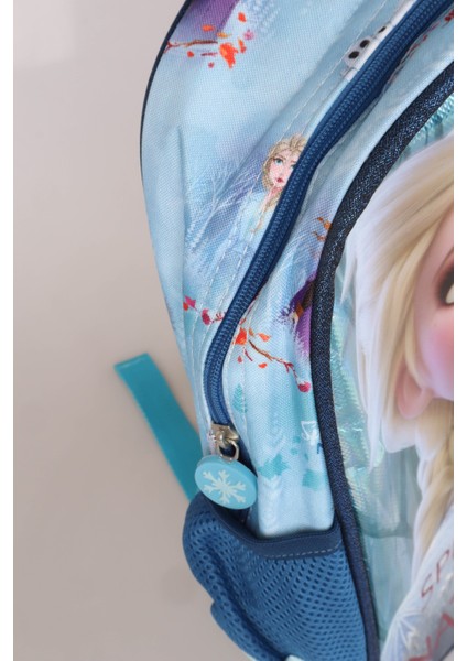 Dekomus Lisanslı Elsa Frozen Tek Bölmeli Küçük Boy 32 cm Anaokul Çantası,beslenme Kabı ve 500 ml Trıtan Matara Okul/kırtasiye Seti