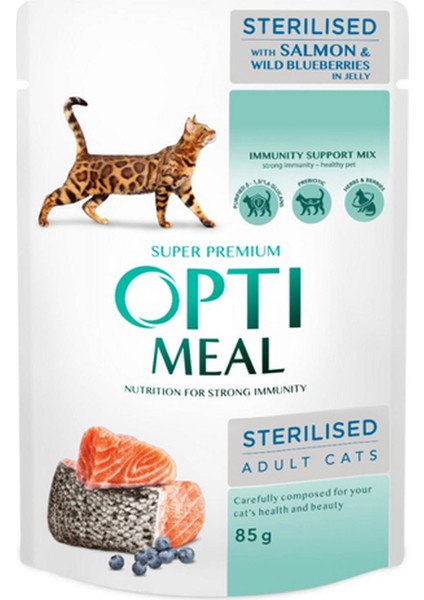 Somon Yaban Mersin Jöle Yaş Kısır Kedi Maması 85 gr Yktsn