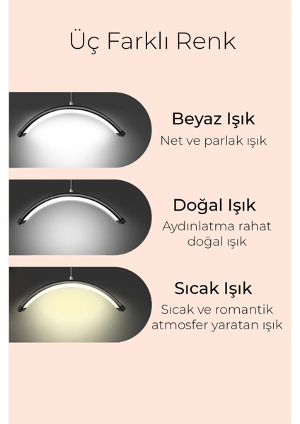 HD-M6X 58CM Güzellik Bakım Işığı - Siyah Yktsn
