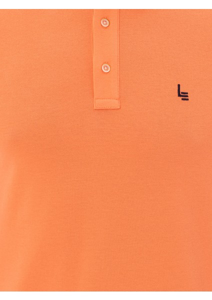 Erkek Somon Polo Yaka Slim Fit Basic T-Shirt 50250189-VR047