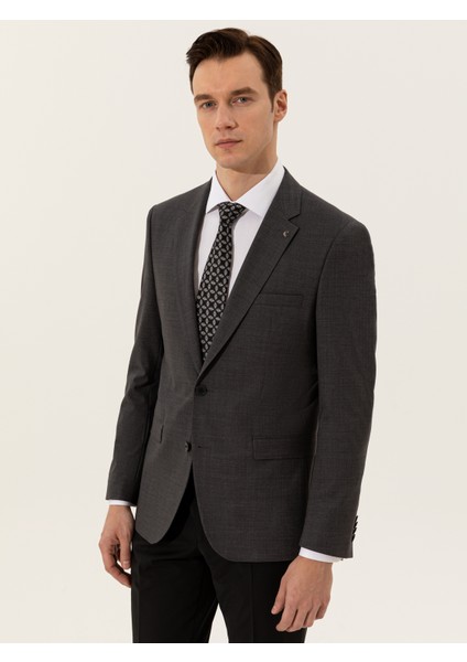 Erkek Füme Slim Fit Ceket 50250843-VR058