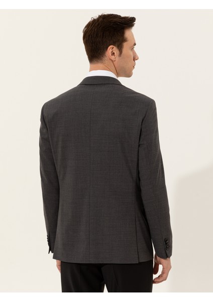 Erkek Füme Slim Fit Ceket 50250843-VR058