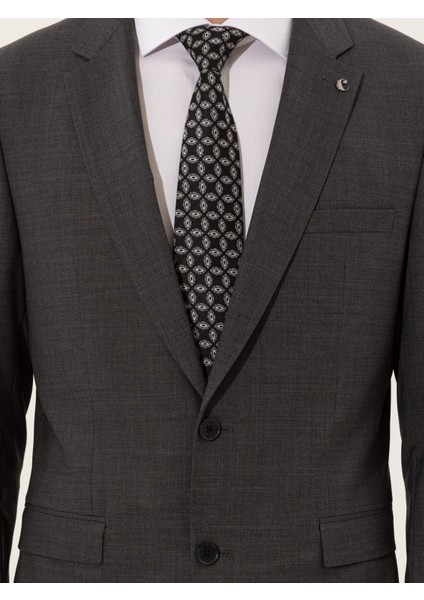 Erkek Füme Slim Fit Ceket 50250843-VR058