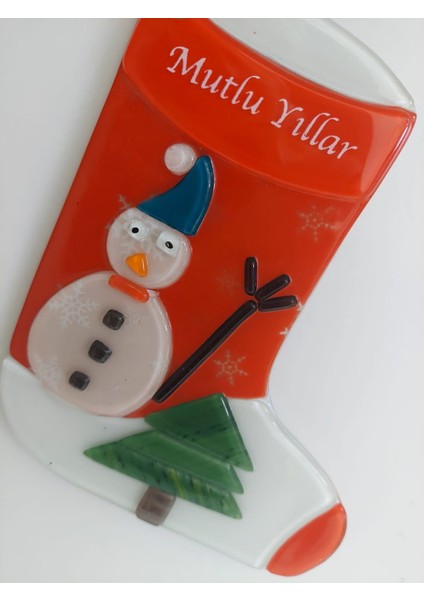 Mutlu Yıllar Kardan Adam Nazar Boncuklu Cam Asmalık Süs Çam Ağaçlı 1 Adet fırsatları