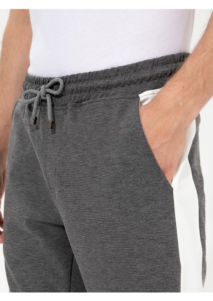 Erkek Gri Melanj Slim Fit Eşofman Altı 50247928-VR086