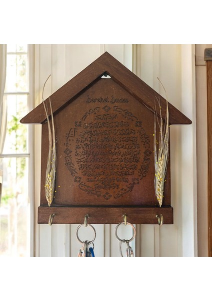 - Bereket Duası Anahtarlık - Anahtar Askılığı - Başaklı Model - 26.5 cm