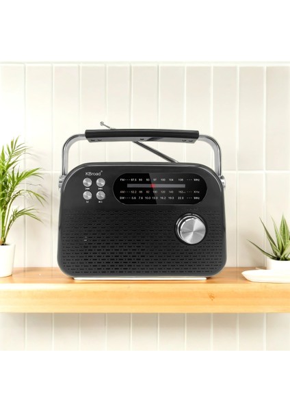 Kts-2026 Premium Nostaljik Radyo, Bluetoothlu Fm Radyo, Taşınabilir Kablosuz Hoparlör (Videolu Ürün)