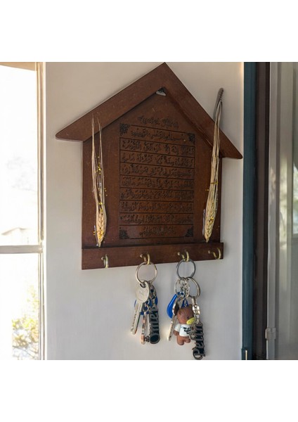 - Ayet'el Kürsi Duası Anahtarlık - Anahtar Askılığı - Başaklı Model - 26.5 cm fırsatları