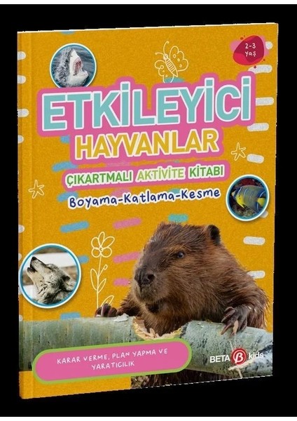 Nessiworld Etkileyici Hayvanlar Çıkartmalı Aktivite Kitabı Boyama-Katlama-Kesme