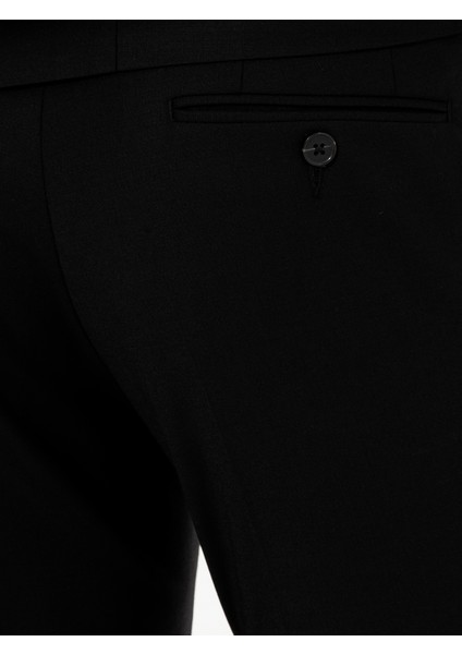 Erkek Siyah Slim Fit Yelekli Smokin Damatlık 50250848-VR046