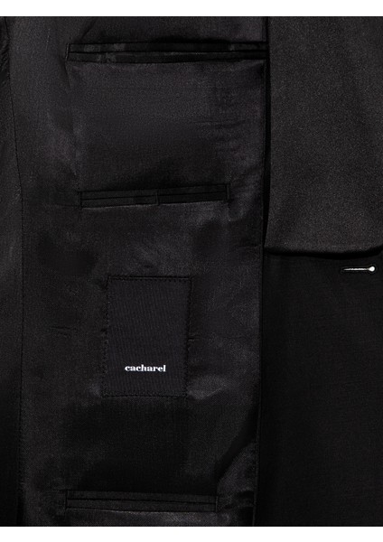 Erkek Siyah Slim Fit Yelekli Smokin Damatlık 50250848-VR046