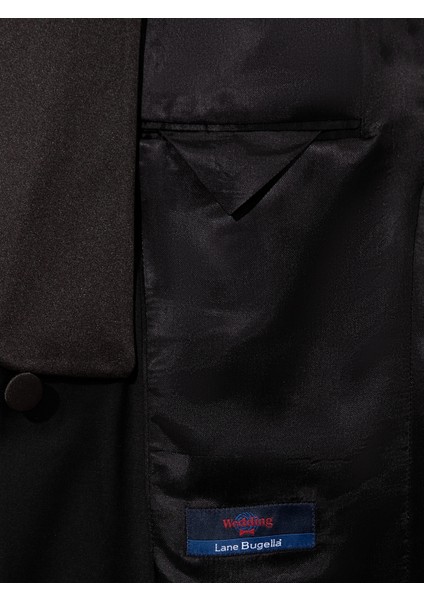 Erkek Siyah Slim Fit Yelekli Smokin Damatlık 50250848-VR046