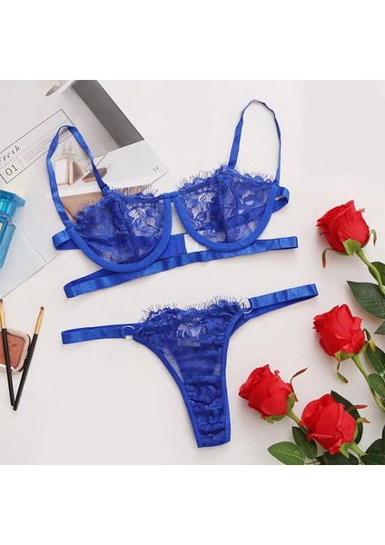 Balenli Anastasia Saks Dantel Bralet Takım indirimleri