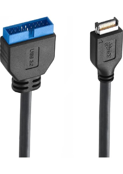 USB 3.1 Type-E To USB 3.0 19/20 Pin Dişi Anakart Uzatma Kablosu 50CM