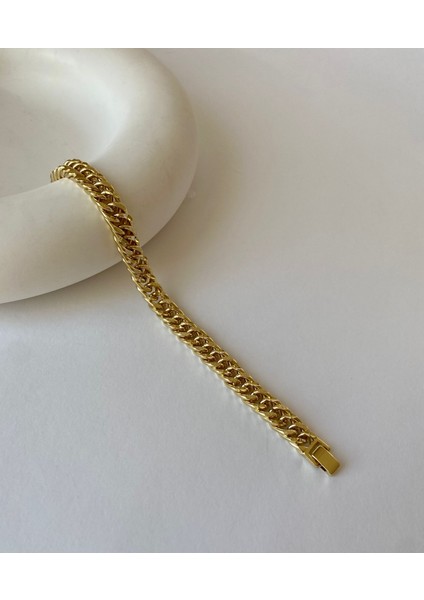Özel Seri Xuping Simli Kalın Zincir Model Gold Bileklik fiyatları
