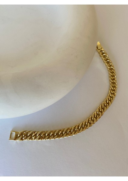Özel Seri Xuping Simli Kalın Zincir Model Gold Bileklik fırsatları