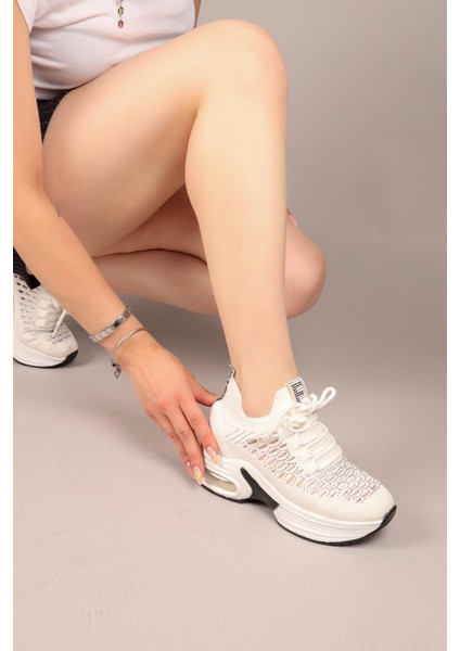 Pexul Triko Gizli Dolgu Sneakers Beyaz modelleri