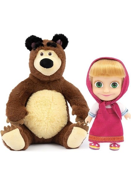 MHA21000 Maşa ve Koca Ayı 20 cm Koca Ayı ve 12 cm Maşa