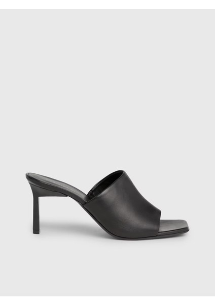 Heel Mule 70 Lth Deri Sandalet Terlik