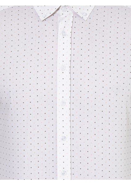 Erkek Bej Slim Fit Uzun Kollu Gömlek 50255653-VR011