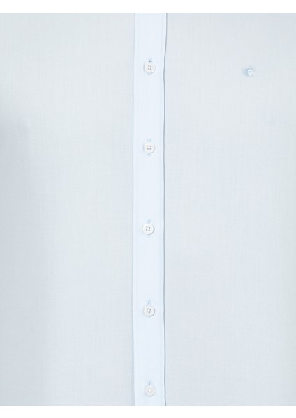 Erkek Açık Mavi Modern Fit Uzun Kollu Basic Gömlek 50261221-VR003