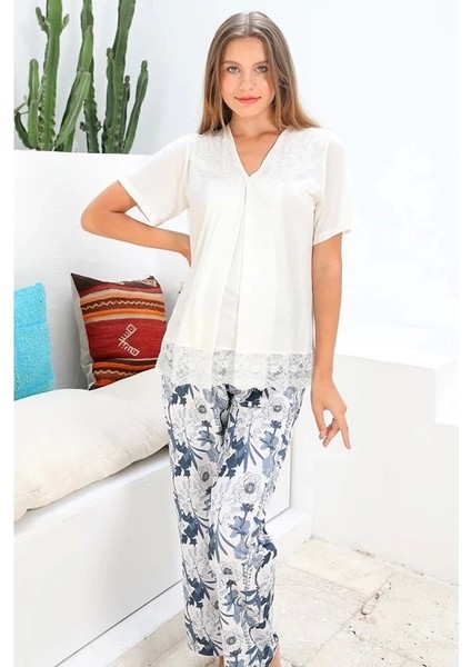 Mommysh 55715 Kadın Sabahlıklı Lohusa Pijamatakımı