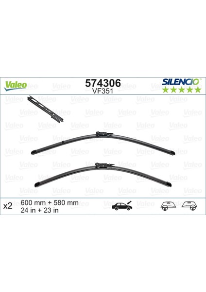 Silecek Supurgesi 600/580MM Swf Bmw E60 Dpmah
