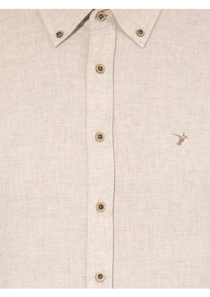 Erkek Bej Slim Fit Uzun Kollu Gömlek 50256919-VR011 modelleri