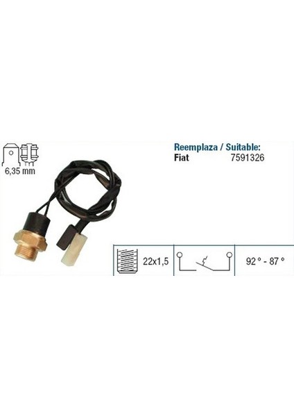 Fıat Musur 131 Fan Kıslık 87C-92C Kablolu