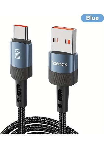 Heemax 120W USB A - USB C Hızlı Şarj Kablosu (7A),IPHONE 16/15, Galaxy S25–S21, Macbook, Ipad, Laptop Uyumlu fırsatları