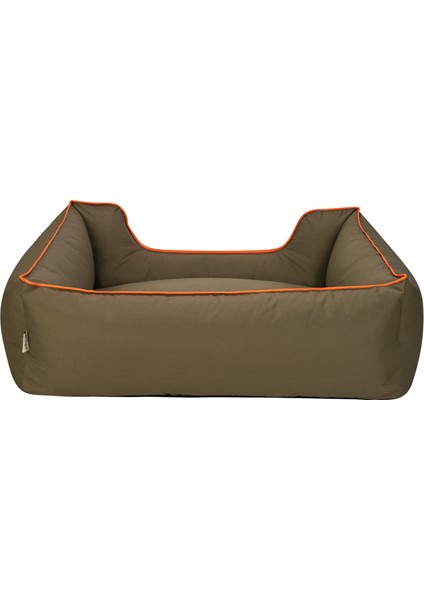 Alpha Köpek Yatağı Haki W Turuncu Biye L 105X85CM Dpmah modelleri