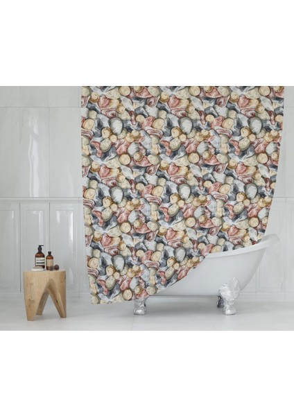 Banyo Perdesi 1x180x200 Tek Kanat Duş Perdesi Halka Hediyeli Duşakabin Perdesi 11909