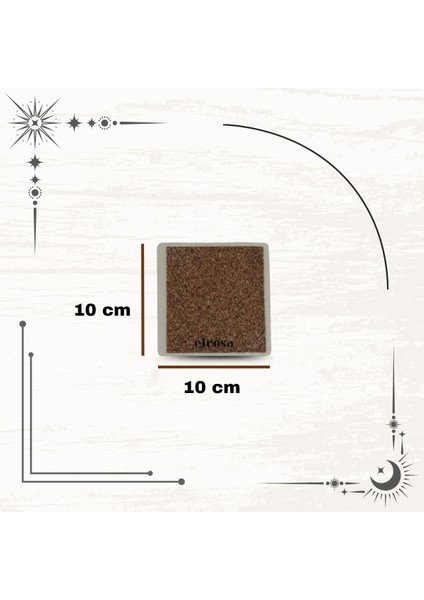 Renkli Ince Çizgili Taş Bardak Altlığı – 4’lü Set