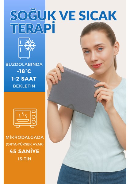 Başlık Şapka, Çift Katmanlı Soğuk ve Sıcak Terapi Medikal Jel (Gri)